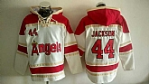 Los Angeles Angels Of Anaheim #44 Reggie Jackson White Sawyer Hooded Sweatshirt MLB Hoodie,baseball caps,new era cap wholesale,wholesale hats
